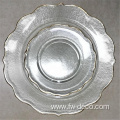 gold rim small glass dinner charger plates